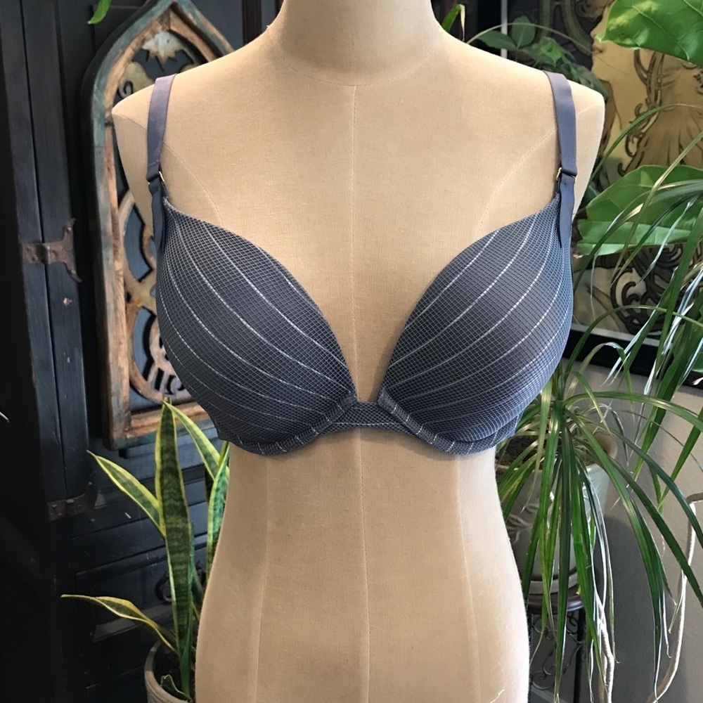 Victoria’s Secret very sexy push-up pinstripe bra